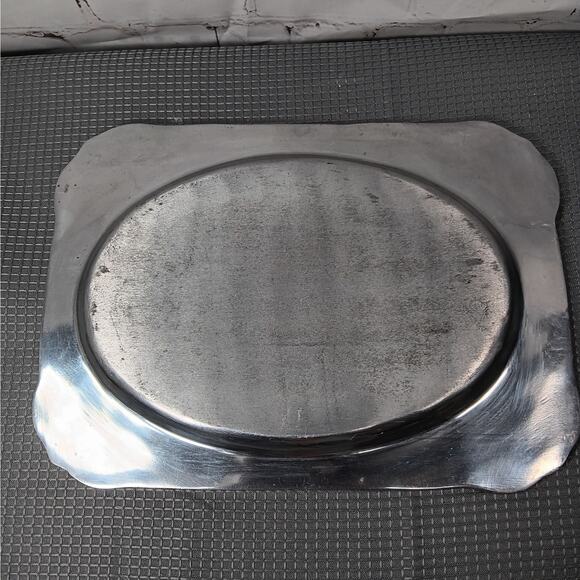 Heavy‎ Aluminum Palm Tree Platter 12" Rectangle - Picture 4 of 8